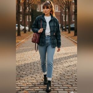 Vintage Sunice Plaid Preppy Jacket